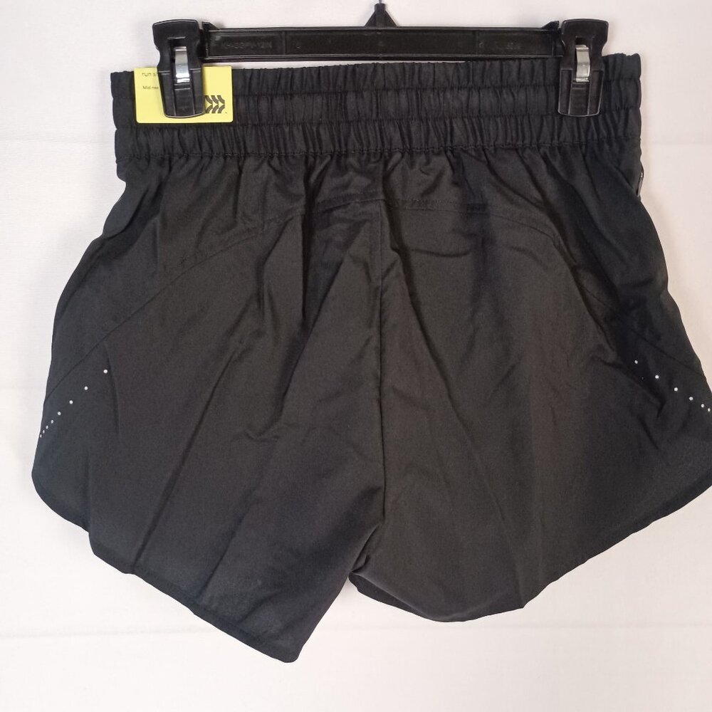 All in Motion Black Run Shorts Mid Rise Lined S NWT Zip Pocket - Picture 2 of 6